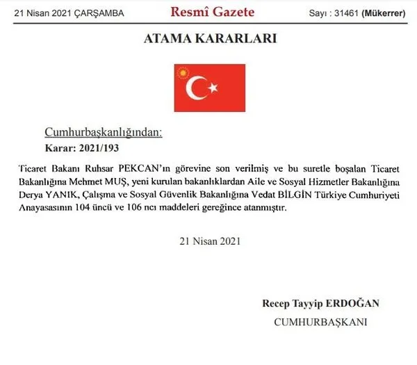 kabine degisikligi son dakika aciklandi yeni bakanlar listesi ile mehmet mus ticaret bakani oldu mehmet mus kimdir son dakika haberler