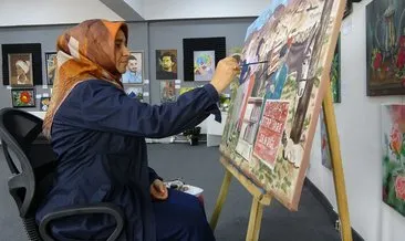 Tablolarıyla kendisine hayran bırakıyor!