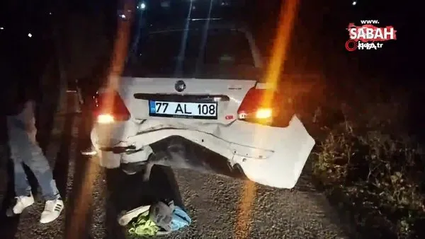 Bursa'da lastik tamiri yapılan otomobile başka bir araç çarptı: 1 yaralı | Video