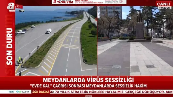 Trabzon meydanlarda virüs sessizliği hakim