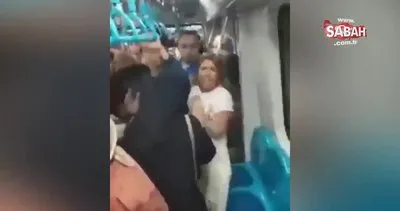 Çarşaflı kadına metroda çirkin saldırı