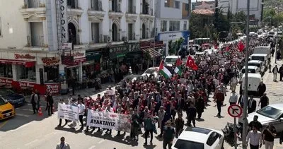 AKÜ ve AFSÜ’den Filistin destek yürüyüşü