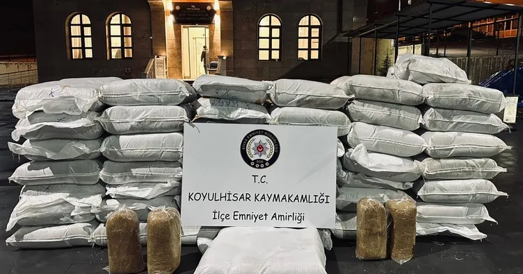 Sivas’ta 1 ton kaçak tütün ele geçirildi