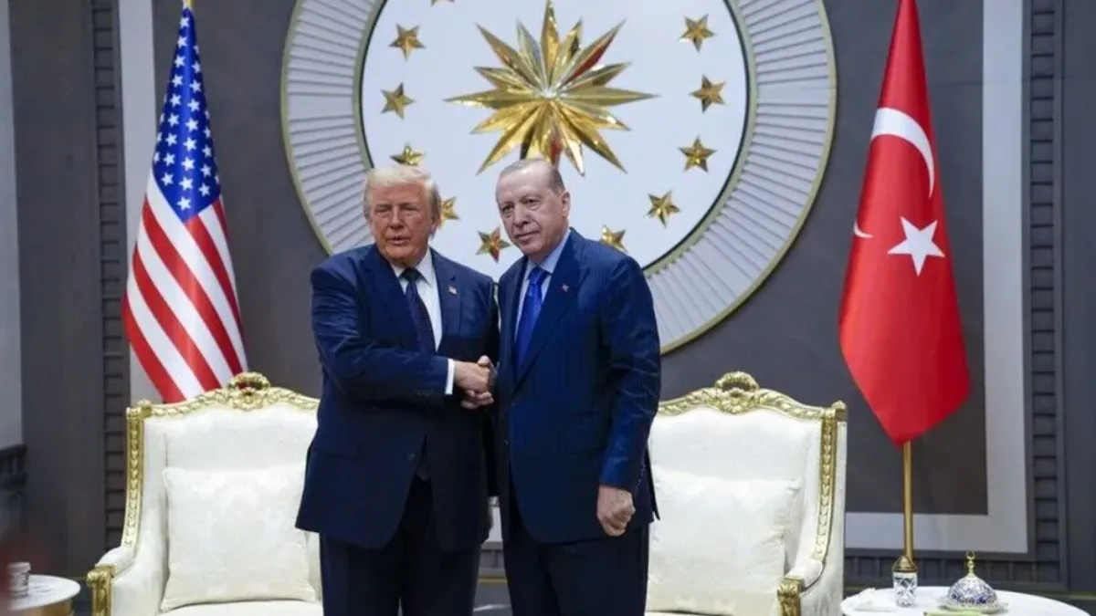 ABD Başkanı Donald Trump konuşma yaparken