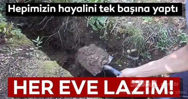 Kendi fırınını bakın nasıl yaptı!