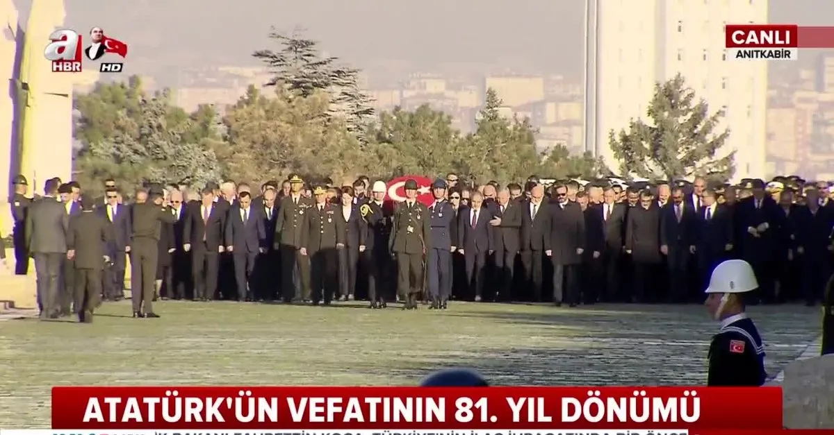 Devlet Erkani Gazi Mustafa Kemal Ataturk U Anmak Icin Anitkabir De Videosunu Izle Sabah Tv