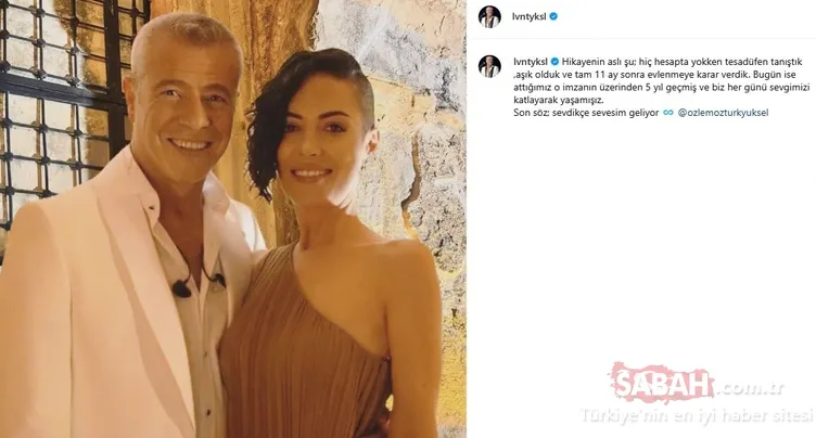 Levent Yüksel’den aşk dolu paylaşım: Her günü sevgimizi katlayarak yaşamışız!