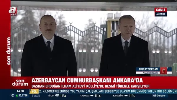 Başkan Erdoğan, İlham Aliyev’i Ankara'da resmi törenle karşıladı | Video