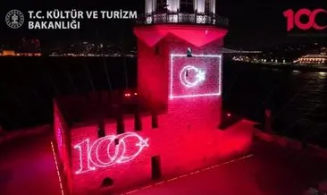 Kız Kulesi’nde ’100’üncü yıl’ ışık gösterileri bugün de sürecek