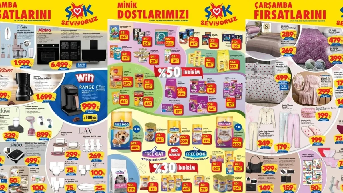 SEPETLER DOLUYOR! ŞOK aktüel 24-30 Eylül 2025: Lastikli çarşaf, battaniye, kırışık giderici, hamur yoğurma makinesi...