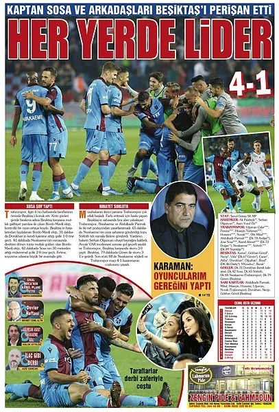 Trabzonspor - Beşiktaş maçı Trabzon yerel basınında...