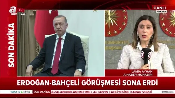 Son dakika...  Cumhurbaşkanı Erdoğan Bahçeli görüşmesi sona erdi