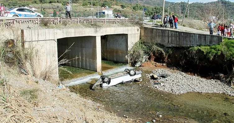 Fethiye’de otomobil dereye uçtu: 1 ölü, 2 yaralı