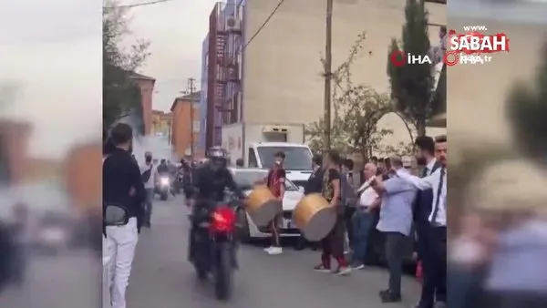 İstanbul’da patinajı ve makaslı düğün konvoyu terörü kamerada | Video
