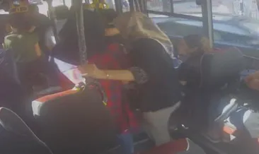 Minibüsteki dehşet anları kamerada!