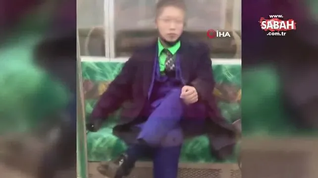 Japonya'daki tren faciasının faili Joker'den etkilenmiş! Trendeki görüntüleri olay yarattı
