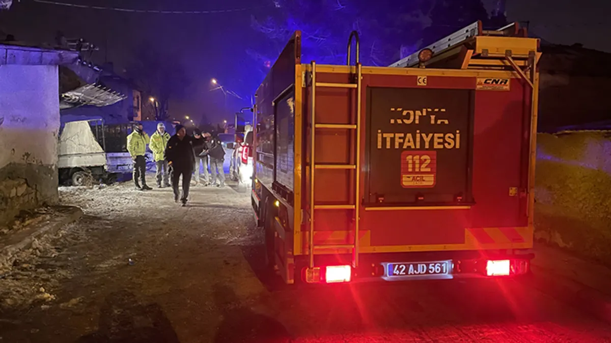 Konya'da ev yangını: 1 ölü, 1 yaralı!