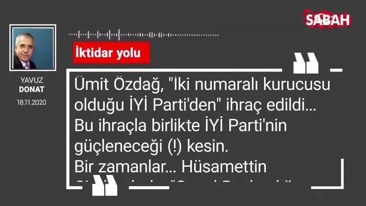Yavuz Donat 'İktidar yolu'