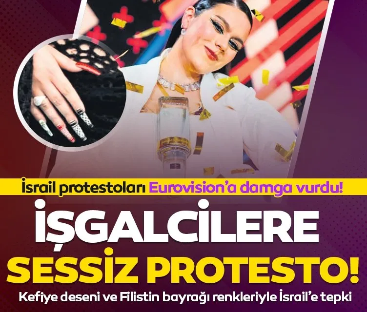 İsrail protestoları Eurovision’a damga vurdu! İşgalcilere sessiz protesto!