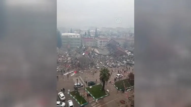 SON DAKİKA: Kahramanmaraş deprem bölgesi havadan görüntülendi! Çığlıklar tüyleri diken diken etti!