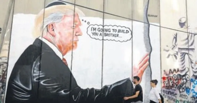 Utanç duvarına Trump resmi