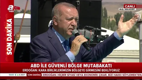 Cumhurbaşkanı Erdoğan, Malazgirt'te vatandaşlara hitap etti