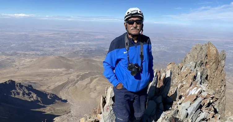 Erciyes’e 100. zirvede jübile yaptı! Kayserili 75 yaşındaki dağcı Bekir Demirağ
