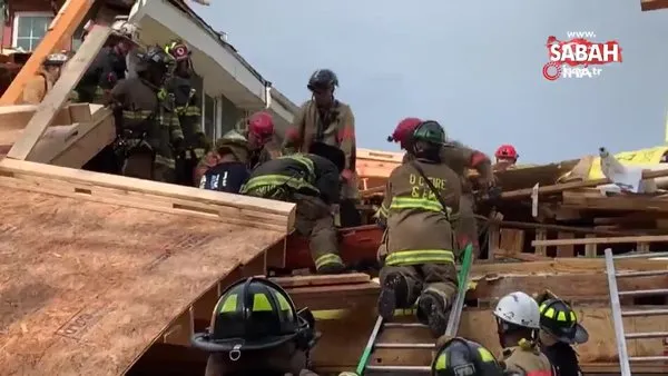 Washington'da inşaat halindeki bina çöktü: 4 yaralı | Video