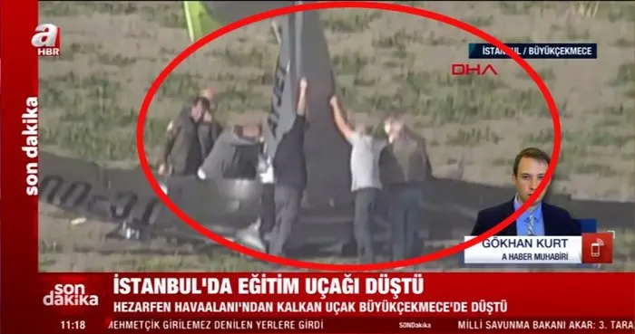 Son dakika! İstanbul’da eğitim uçağı düştü! Büyükçekmece’de olay yerinden canlı yayınla ilk görüntüler | Video