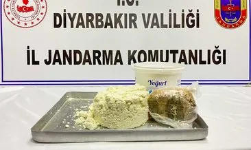 Yoğurt kovasından uyuşturucu çıktı #diyarbakir
