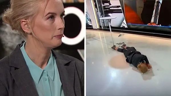 İsveç'de televizyon muhabiri canlı yayında bayıldı