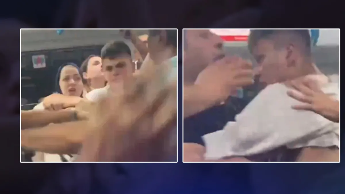 Marmaray’da tekmeli yumruklu kavga! Ortalık bir anda savaş alanına döndü