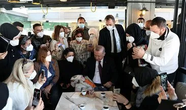 Başkan Erdoğan, Üsküdar’da kafede vatandaşlarla sohbet etti