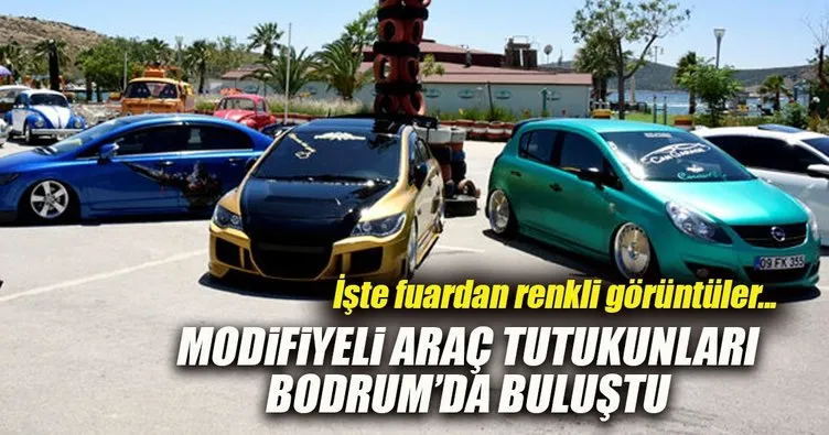 Modifiye araç tutkunları Bodrum’da buluştu