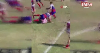 Kıran kırana maçta ayağı kırıldı | Video