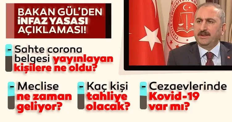 Adalet Bakanı Gül’den son dakika infaz yasası açıklaması: Kapsamını meclis belirleyecek