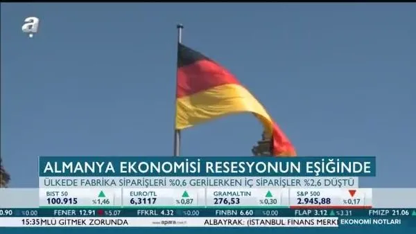 Almanya ekonomisi resesyonun eşiğinde