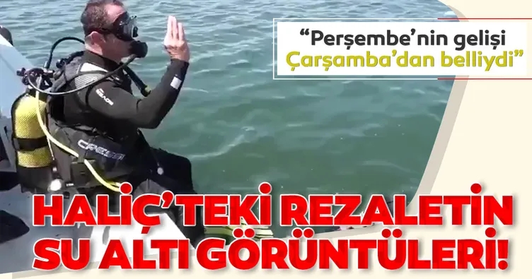 Haliç’teki rezaletin su altı görüntüleri