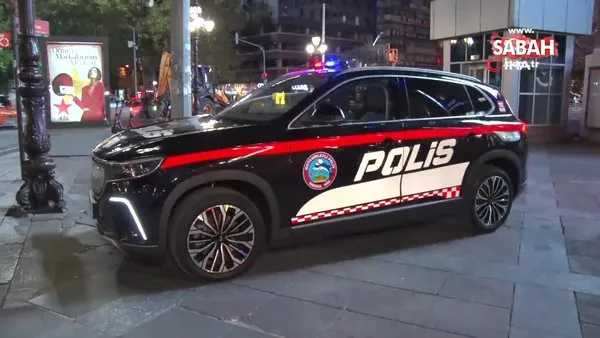 Polis aracı olarak kullanılan TOGG Kızılay Meydanında görevde | Video