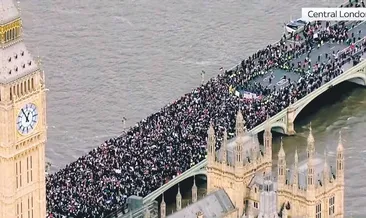 Londra’da on binlerden vicdan seli