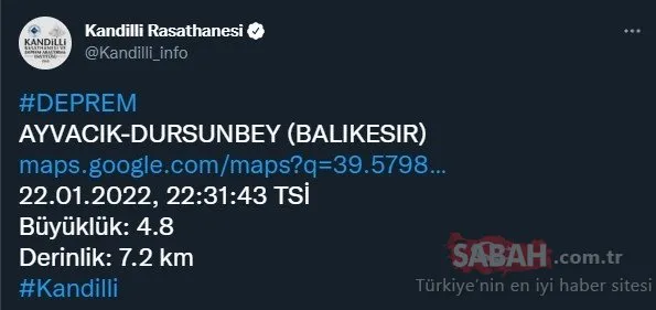 Son Dakika Balıkesir’de korkutan deprem! AFAD ve Kandilli Rasathanesi son depremler listesi İstanbul’da da hissedildi!