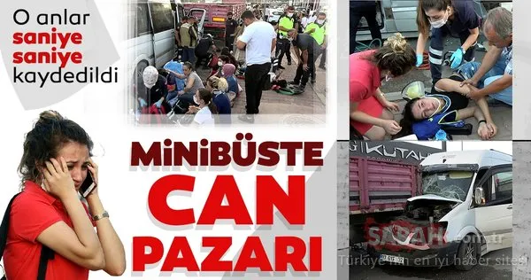 Fide işçilerinin taşındığı minibüs TIR'a çarptı