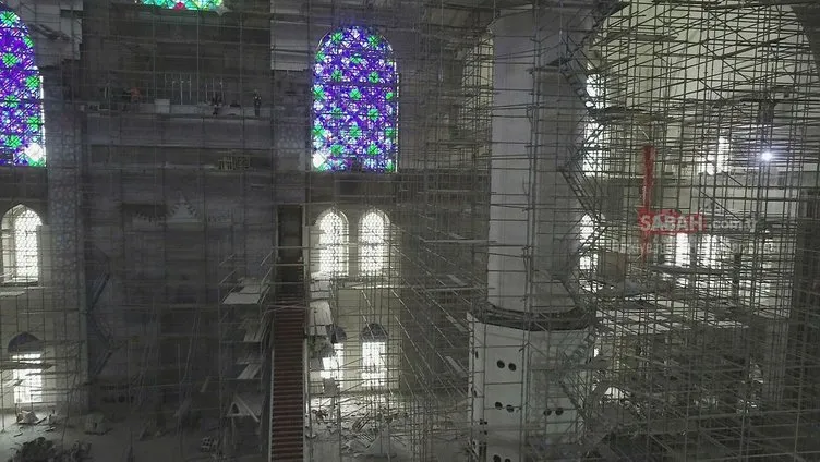 Çamlıca Camii'nin içi ilk kez görüntülendi