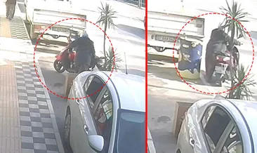 Antalya’da hırsızın rahatlığı pes dedirtti! Görenler kendi motoru sandı… #antalya