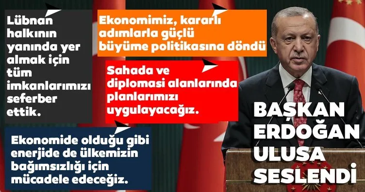 SON DAKİKA: Başkan Erdoğan Kabine Toplantısı’nın ardından konuştu! Kritik Doğu Akdeniz mesajı