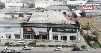 Fabrika yangınındaki hasar gün ağarınca ortaya çıktı | Video