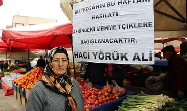Pazarcı Medine teyzeden Mehmetçik’e destek