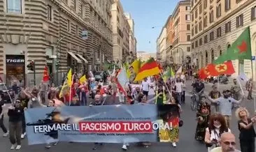 Teröre kucak açan Avrupa’dan skandal görüntüler! PKK yandaşları Roma sokaklarında gösteri düzenledi