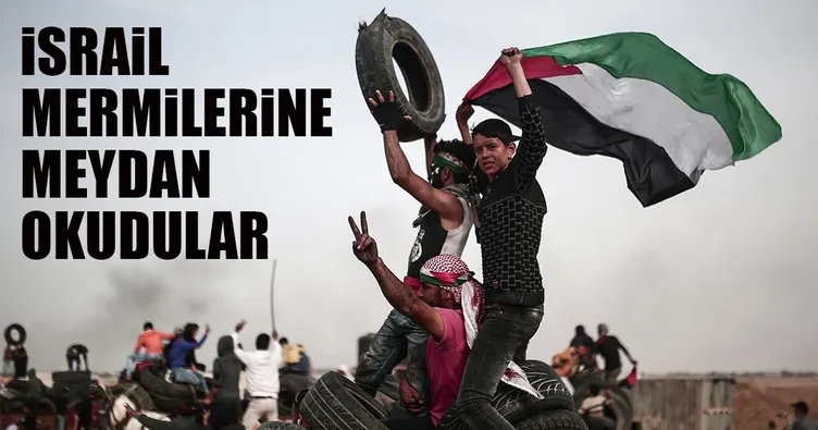 İsrail mermilerine meydan okudular