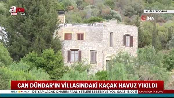 Firari gazeteci Can Dündar'ın kaçak villasında havuzun yıkımı tamamlandı | Video